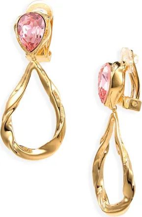Oscar De La Renta Loop Drop Earrings in Rose at Nordstrom