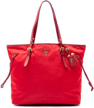 Prada Pre-owned Prada Saffiano Trimmed Tessuto Tote Ladies IAUWX0H9XUU0XINV