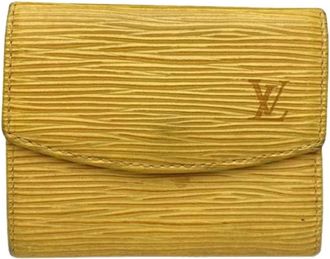 Louis Vuitton Pre-owned Leren Portemonnee - Dames - Vintage Accessoires - Geel - ONE Size - Leer - Vintage