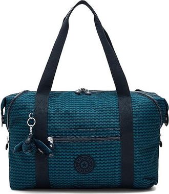 Kipling Art Medium Tote Bag Tote Handbags Dark Lobby Tile, Polyester