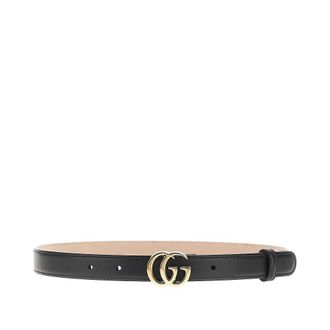 Gucci Smooth leather belt with Double G buckle Woman 65