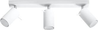 Wonderlamp L&aacute;mpara de techo blanco 3 focos estilo industrial ajustable