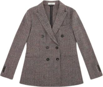Circolo 1901 Double-Breasted Blazer - Dames - Jassen - Grijs - Maat: M Zijde