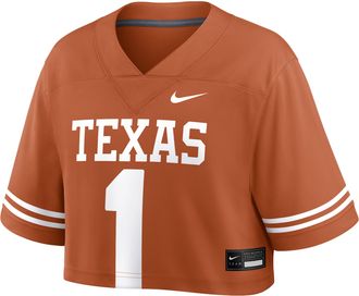 Nike Texas Nike Womens Dri-FIT College Cropped Game Jersey in Orange | NFCT095ITXE-JPX