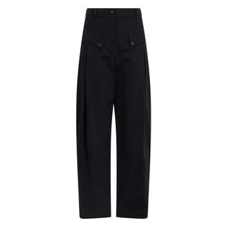 Alberta Ferretti Broeken, Dames, Zwart, M, Katoen, Balloon Pants