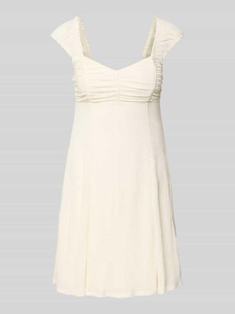 Only Tailliertes Minikleid mit Raffung Modell HELDA in Offwhite, Gr&ouml;&szlig;e XL