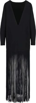 Khaite Abito Paley con frange - Nero