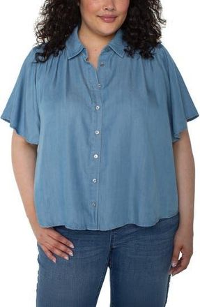 Liverpool L.A. Chambray Shirt in Delwood at Nordstrom Rack, Size 2X