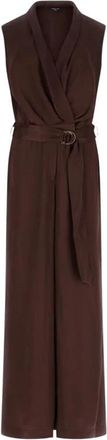 Marciano Iva Overlap SS Jumpsuit - Dames - Jumpsuits - Bruin - S - Jumpsuits & Playsuits