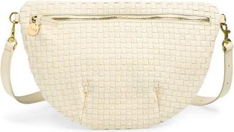 Clare Vivier Grande Woven Leather Belt Bag in Cream Woven Checker at Nordstrom