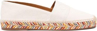 Chlo&eacute; Piia logo-print flat espadrilles - women - Calf Leather/Rubber/Fabric - 36 - Neutrals