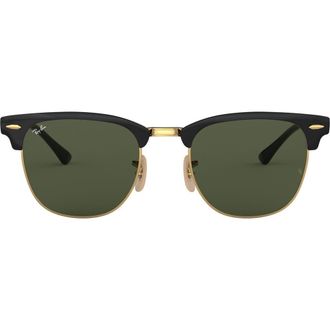 Ray-Ban Clubmaster 51mm Sunglasses in Black Gold at Nordstrom