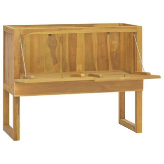 Berkfield Home Bathroom Cabinet 90x45x75 cm Solid Wood Teak in Brown | Size: 90 x 45 x 75 cm