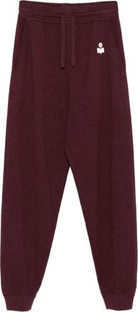 Isabel Marant embroidered logo drawstring track pants