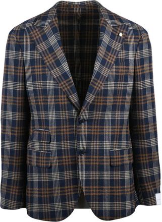 Luigi Bianchi Mantova Giacca Stondata - Heren - Blazers - Veelkleurig - L - Katoen - Jassen