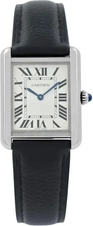 Cartier Pre-owned Cartier Tank Solo Silvered Light Opaline Dial Ladies Watch WSTA0030