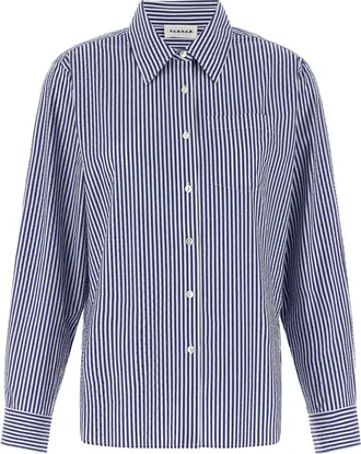 P.A.R.O.S.H. Blue Cotton Womens Blouse
