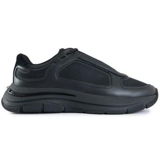 Mallet Footwear Mens Alton Black Out Trainers Leather - Size UK 10