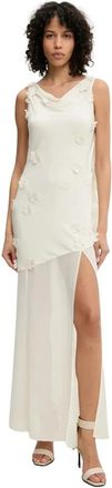 Rotate Partyjurk - Dames - Feestkleedjes - Beige - XL - Kleedjes