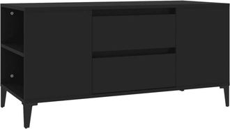 vidaXL Vidaxl - Mobile Porta tv Nero 102x44,5x50 cm in Legno Multistrato