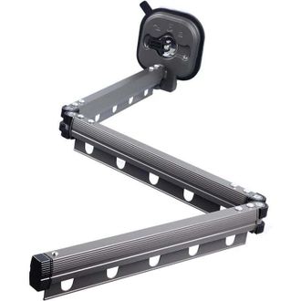 OEM Tendedero De Ropa Retr&aacute;ctil De Pared Con Ganchos, Giratorio 360&deg;, Plegable En Tres Partes Para Balc&oacute;n, Lavadero, Ba&ntilde;o (negro) - Crezuo