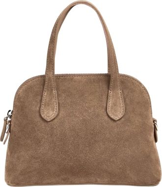 Liviana Conti Handbags, female, Beige, Size: ONE SIZE Suede Calfskin Handbag