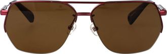 Jacquemus Aviator zonnebril voor stijlvolle zonbescherming - unisex - Zonnebrillen - Bruin - 63 MM - Accessoires