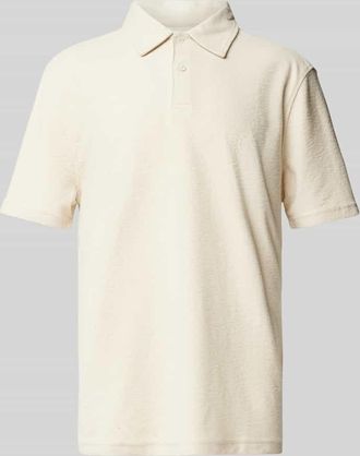 Samsøe & Samsøe Regular Fit Poloshirt mit kurzer Knopfleiste in Offwhite, Größe XXL