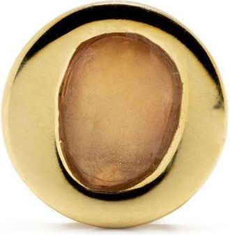 Parts Of Four sapphire-embellished stud earring - unisex - 18kt Gold Plated Silver/Orange Sapphire - One Size