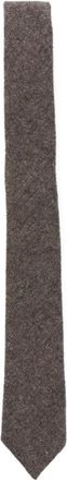 Mars&eacute;m herringbone tie - men - Fabric - One Size - Brown