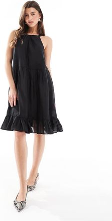 French Connection Hollan - Vestito corto nero con fiocco sul retro