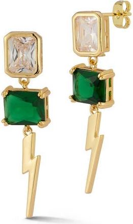 Chloe and Madison Lightning Bolt Drop Earrings in Gold at Nordstrom Rack