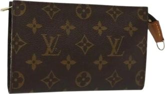 Louis Vuitton Pre-owned Clutches, female, Brown, Size: ONE SIZE Pre-owned Canvas Pouch