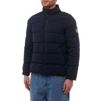 Aquascutum Heren Active Mock Neck Puffer Jacket (Marineblauw)