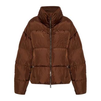 Dsquared2 Piumino con logo capovolto - - Jackets - Donna - Marrone - S