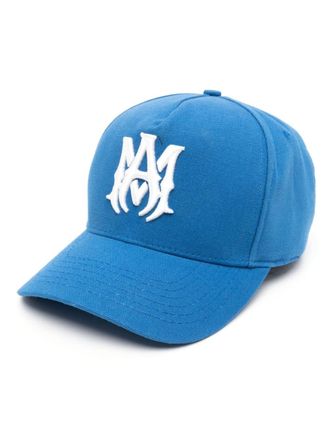 Amiri logo-embroidered canvas cap - men - Cotton/Lyocell - One Size - Blue
