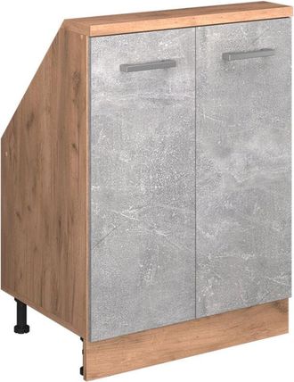 Vicco Armario Para Techo Inclinado Rion, Hormig&oacute;n/roble Dorado, Con 2 Puertas, Vicco