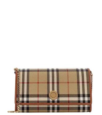 Burberry Beige Check Small Crossbody Bag
