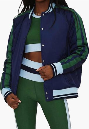 Beach Riot Flight Jacket In Blue-Green