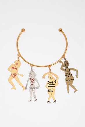 Bimba & Lola Choker Necklace With Tricolor Metal Silhouettes in Gold at Nordstrom