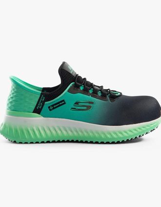 Skechers Womens Skechers Work 108152EC TILIDO - OMBRAY Womens Safety Trainers Black/Teal - Blue - Size: 5.5