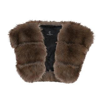 Bruuns Bazaar NoropsBBVilga Bolero - Dames - Jassen - Bruin - Maat: XL Poliester