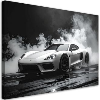 Feeby Impresi&oacute;n De Imagen, Coche Deportivo Blanco, 120x80