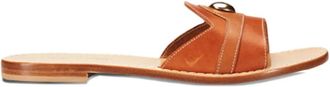 Capri Positano Gallia leather stud sandals - women - Calf Leather/Leather/Calf Leather - 39 - Brown