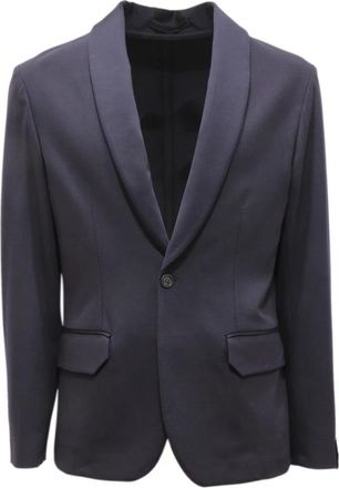 Paolo Pecora Jersey Jas Gemaakt in Itali&euml; - Heren - Blazers - Blauw - L - Jassen