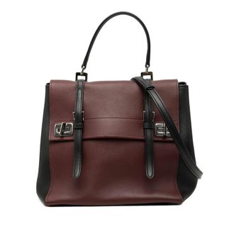 Prada Pre-owned Prada Bicolor Soft Calf Double Turnlock Satchel Ladies 2Y8LCDLU2CM6JVZO