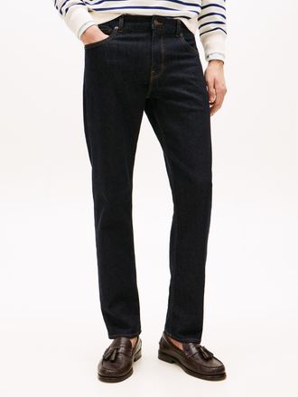 Tommy Hilfiger Straight-Jeans TOMMY HILFIGER DENTON Straight Fit, Herren, Gr. 30, L&auml;nge 34, blau (alpine blau), Denim/Jeans, Obermaterial: 99% Baumwolle, 1% Elasthan