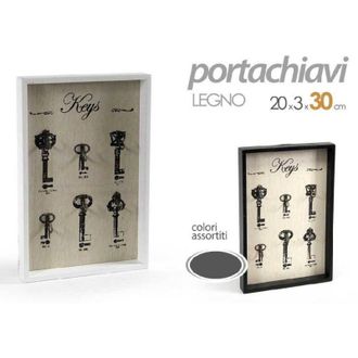 Trade Shop Trade Shop - Llavero De Pared Colgador Madera Llaves 20x3x30 Cm Varios Colores 813474