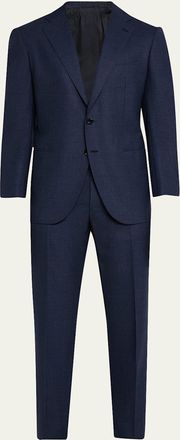 Cesare Attolini Mens Wool Houndstooth Suit