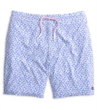 Johnnie-O Mens Every Daisy Swim Trunk In Maliblu